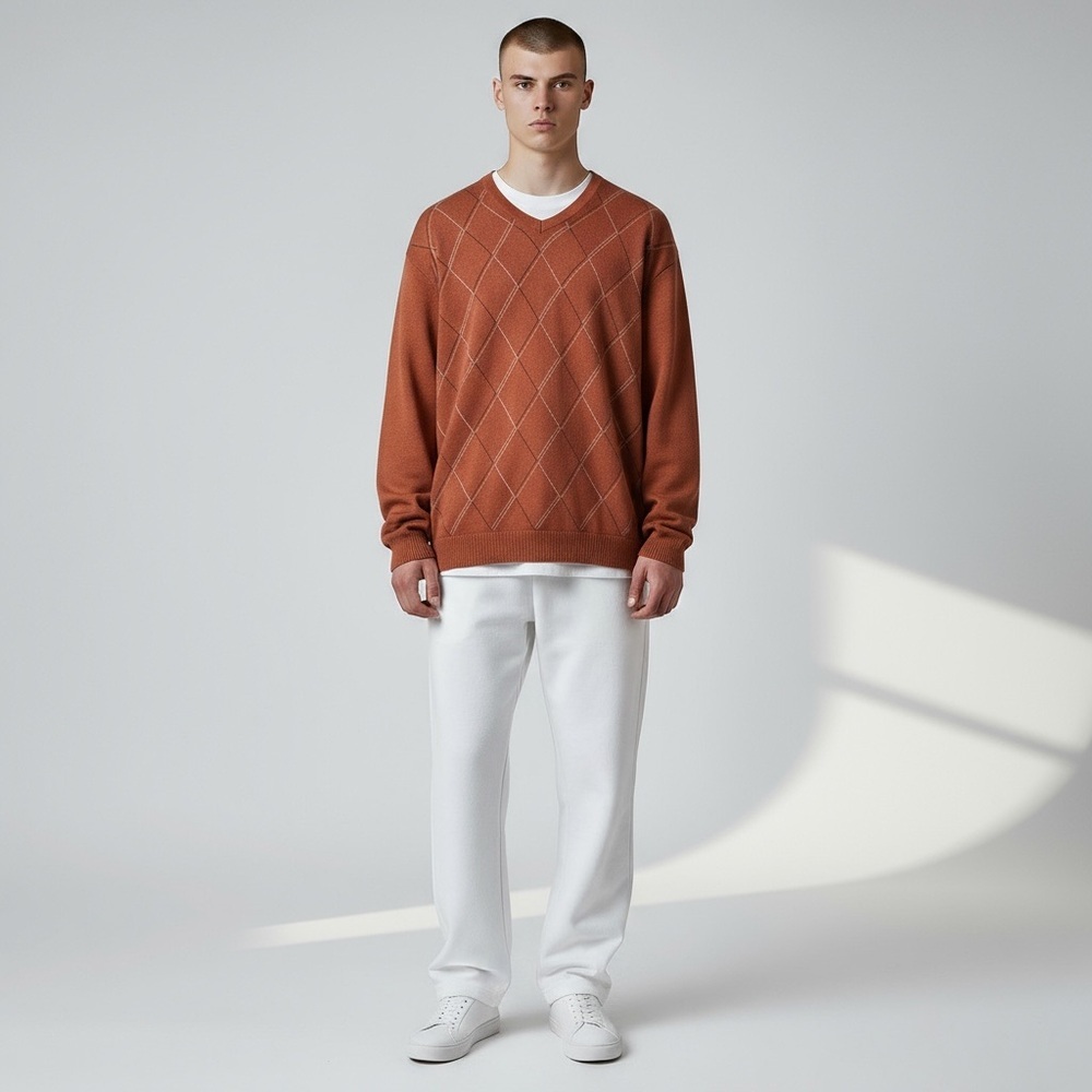 Izod Argyle Cotton Sweater